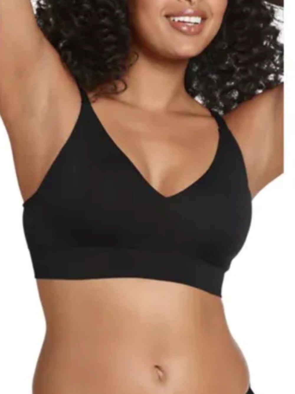 Jockey Women's Bra Seamfree Light Lift Bralette Bra Black Size L 12065